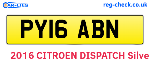 PY16ABN are the vehicle registration plates.