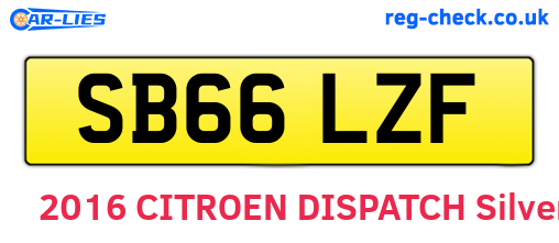 SB66LZF are the vehicle registration plates.
