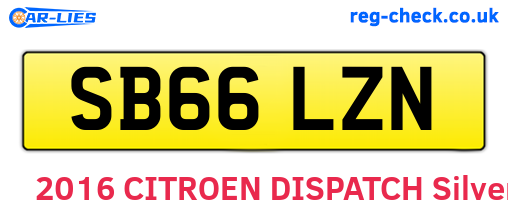 SB66LZN are the vehicle registration plates.
