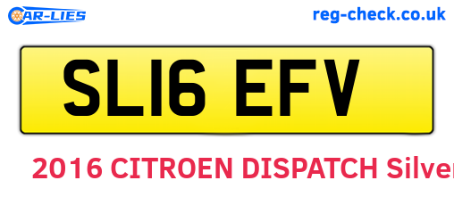 SL16EFV are the vehicle registration plates.
