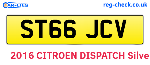 ST66JCV are the vehicle registration plates.