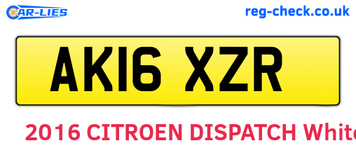 AK16XZR are the vehicle registration plates.