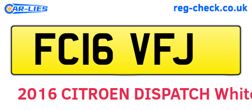 FC16VFJ are the vehicle registration plates.
