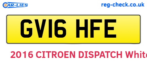 GV16HFE are the vehicle registration plates.