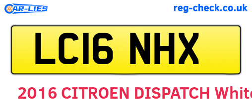 LC16NHX are the vehicle registration plates.