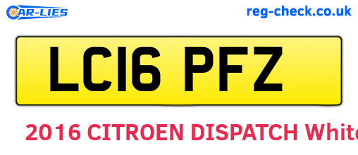 LC16PFZ are the vehicle registration plates.