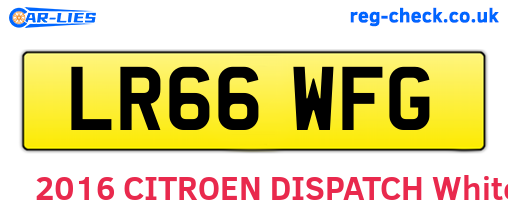 LR66WFG are the vehicle registration plates.