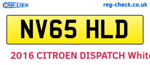 NV65HLD are the vehicle registration plates.