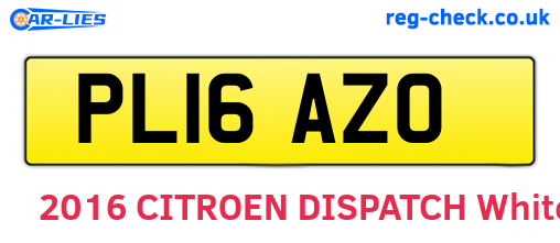 PL16AZO are the vehicle registration plates.