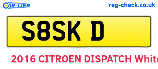 S8SKD are the vehicle registration plates.