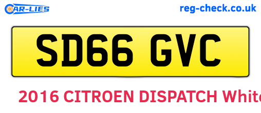 SD66GVC are the vehicle registration plates.