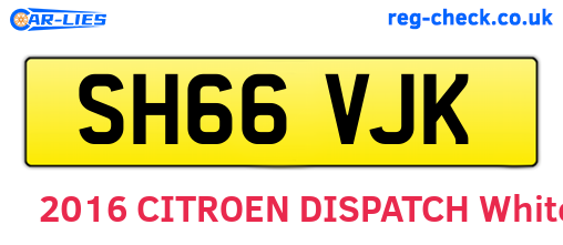 SH66VJK are the vehicle registration plates.