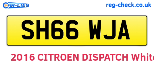 SH66WJA are the vehicle registration plates.