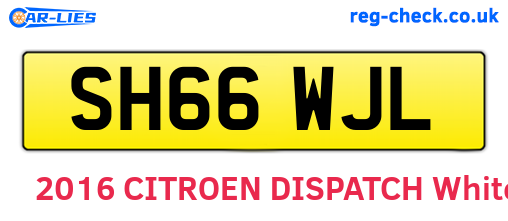 SH66WJL are the vehicle registration plates.