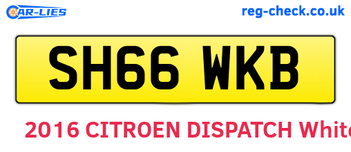 SH66WKB are the vehicle registration plates.