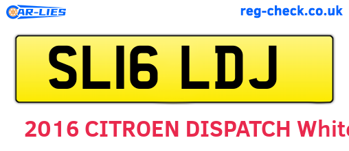 SL16LDJ are the vehicle registration plates.