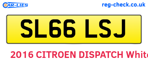 SL66LSJ are the vehicle registration plates.