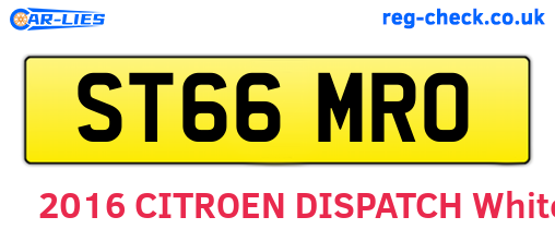 ST66MRO are the vehicle registration plates.