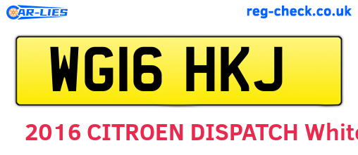 WG16HKJ are the vehicle registration plates.