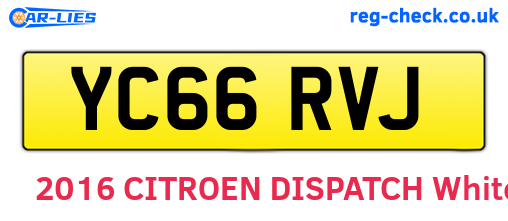 YC66RVJ are the vehicle registration plates.