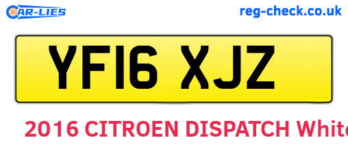 YF16XJZ are the vehicle registration plates.