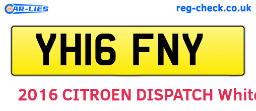 YH16FNY are the vehicle registration plates.
