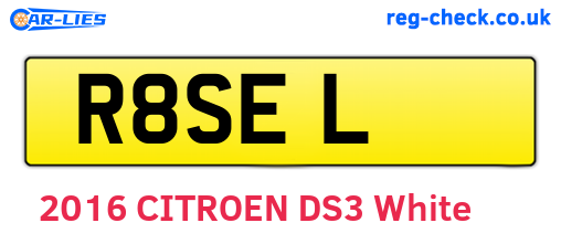 R8SEL are the vehicle registration plates.