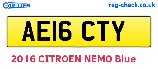 AE16CTY are the vehicle registration plates.