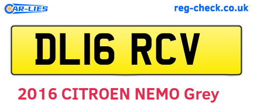 DL16RCV are the vehicle registration plates.