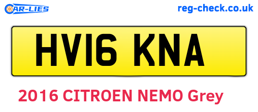 HV16KNA are the vehicle registration plates.