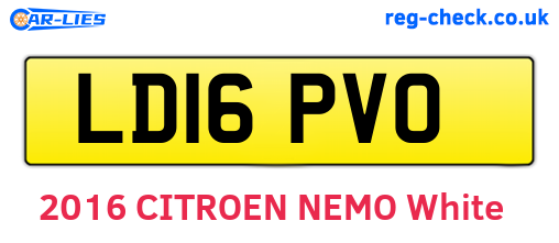 LD16PVO are the vehicle registration plates.