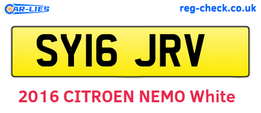 SY16JRV are the vehicle registration plates.