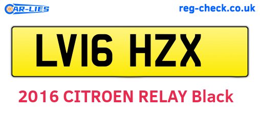 LV16HZX are the vehicle registration plates.