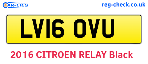 LV16OVU are the vehicle registration plates.