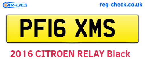 PF16XMS are the vehicle registration plates.