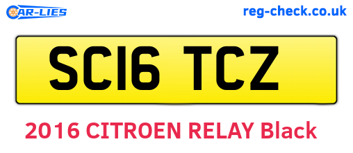 SC16TCZ are the vehicle registration plates.