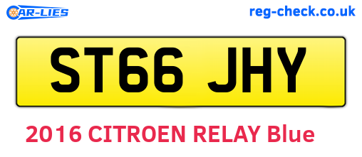 ST66JHY are the vehicle registration plates.
