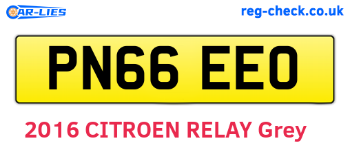 PN66EEO are the vehicle registration plates.