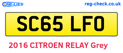 SC65LFO are the vehicle registration plates.