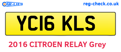 YC16KLS are the vehicle registration plates.