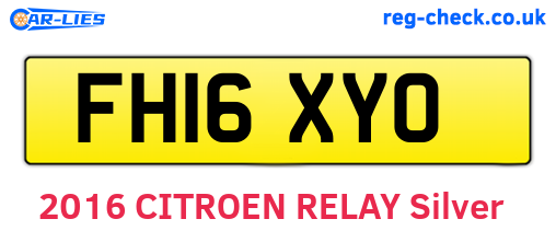 FH16XYO are the vehicle registration plates.