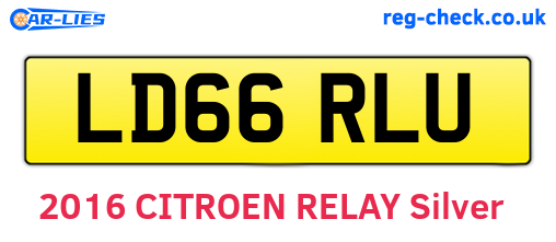 LD66RLU are the vehicle registration plates.