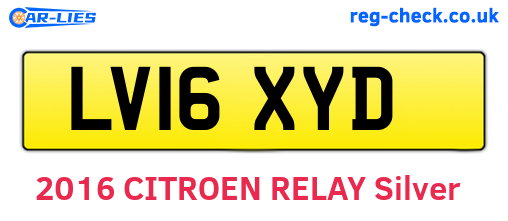 LV16XYD are the vehicle registration plates.