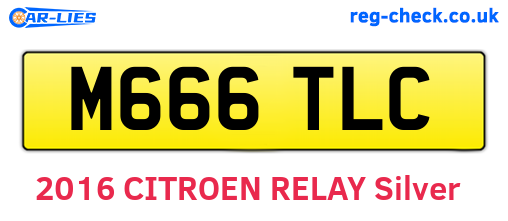 M666TLC are the vehicle registration plates.