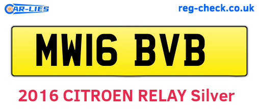 MW16BVB are the vehicle registration plates.