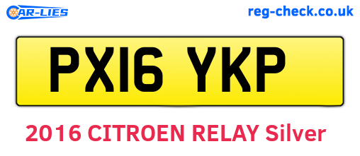 PX16YKP are the vehicle registration plates.
