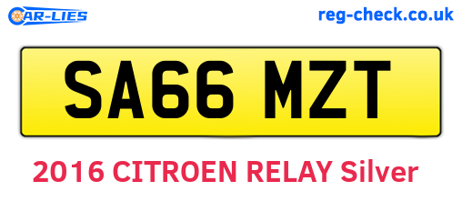 SA66MZT are the vehicle registration plates.