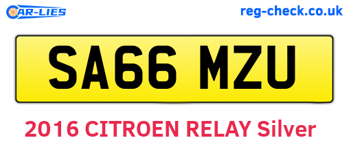 SA66MZU are the vehicle registration plates.