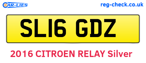 SL16GDZ are the vehicle registration plates.