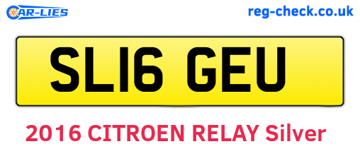 SL16GEU are the vehicle registration plates.